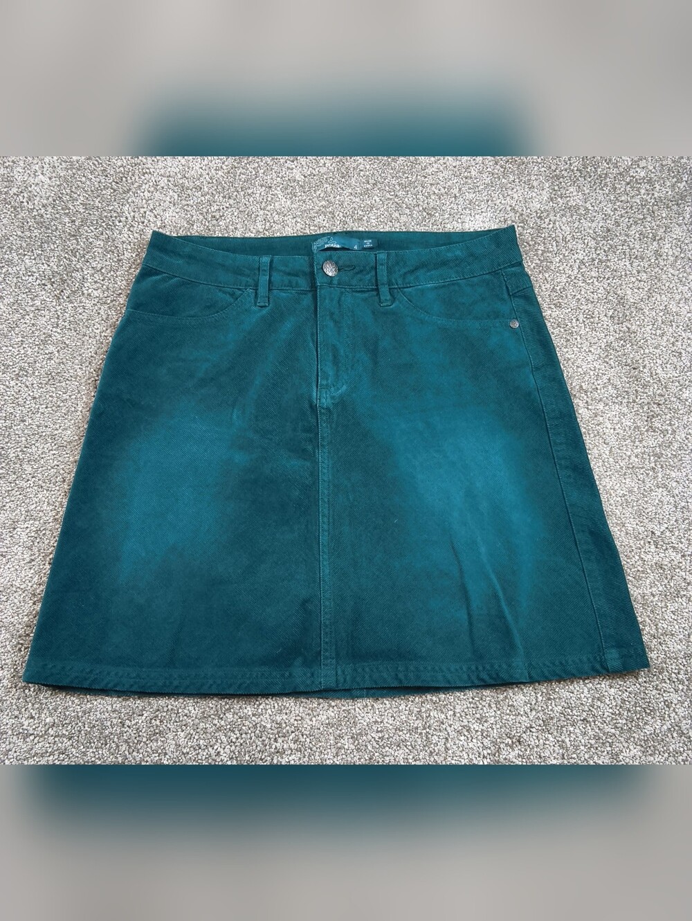 prAna Trista Corduroy Skirt Green -Size 4